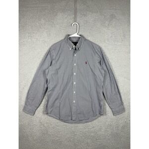 Ralph Lauren Shirt Mens Size M Blue Gingham‎ Check Long Sleeve Button Down